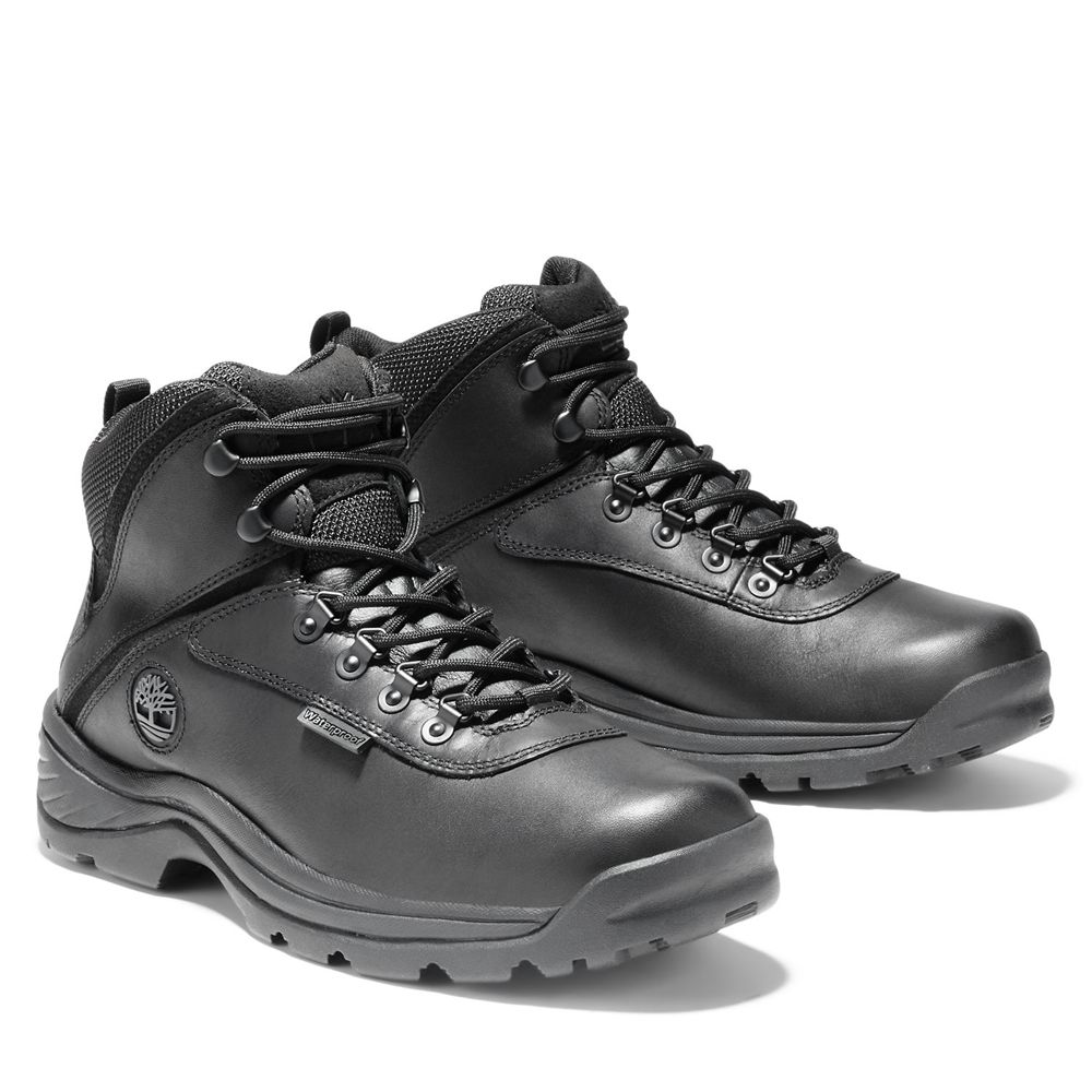 Timberland Mens Hiking Boots White Ledge Mid Waterproof - Black - India IN2845309